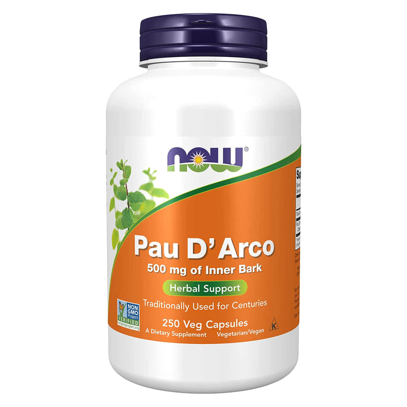 NOW Foods Pau D' Arco 500 mg 250 Veg Capsules - DailyVita