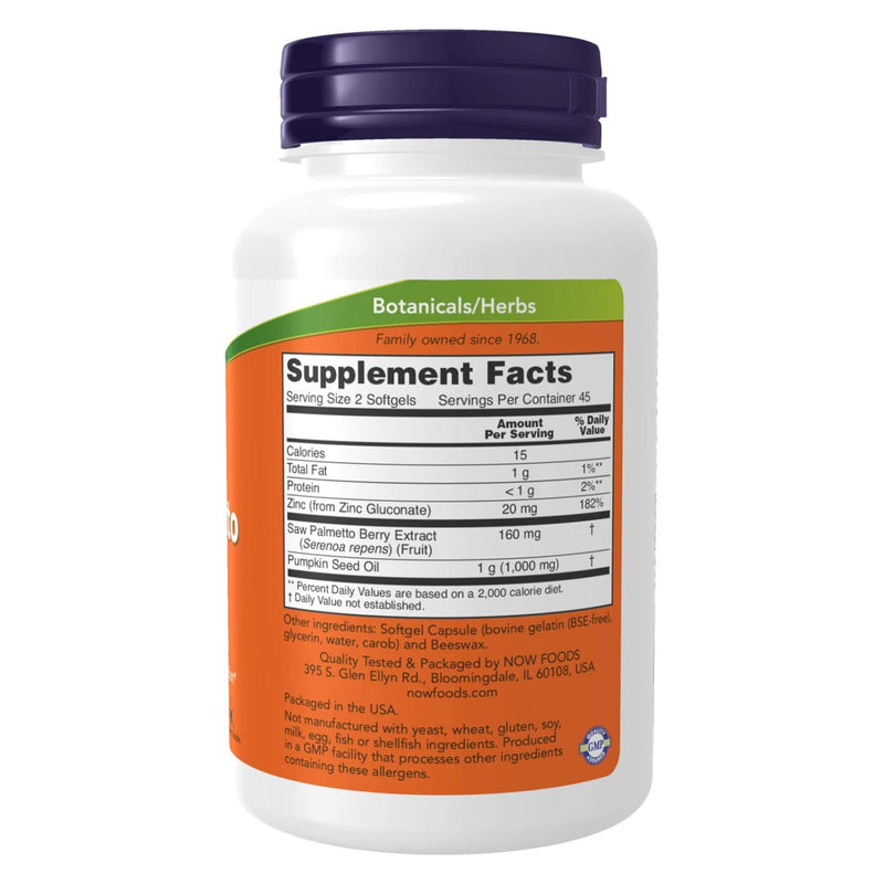 NOW Foods Saw Palmetto Extract 80 mg 90 Softgels - DailyVita