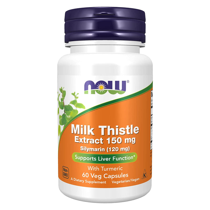 NOW Foods Milk Thistle Extract 150 mg Silymarin (120 mg) 60 Veg Capsules - DailyVita