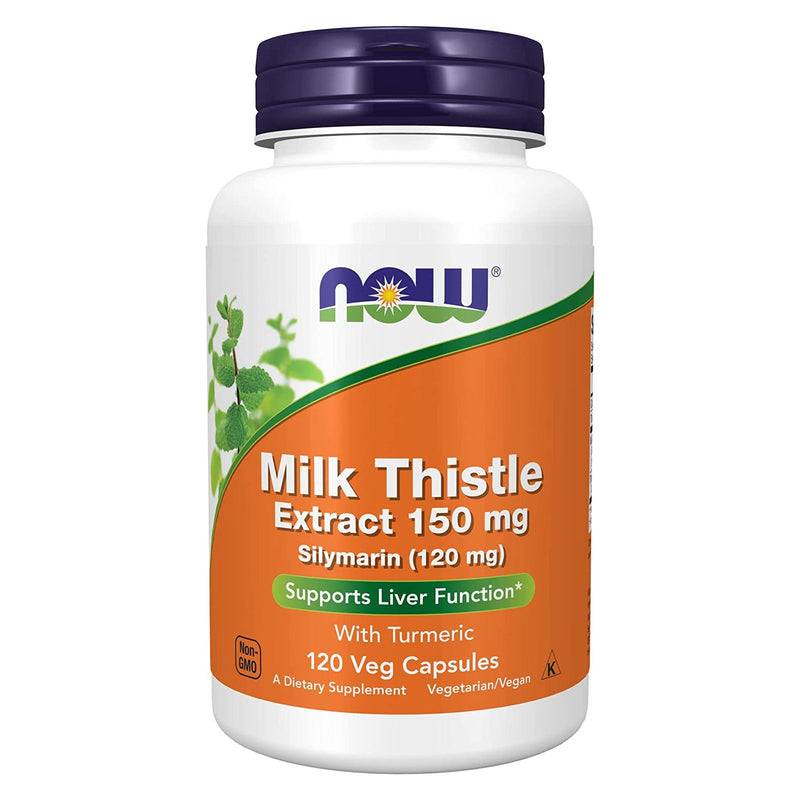 NOW Foods Milk Thistle Extract 150 mg Silymarin (120 mg) 120 Veg Capsules - DailyVita