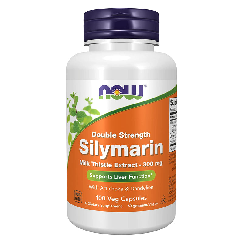 NOW Foods Silymarin Double Strength 300 mg 100 Veg Capsules - DailyVita