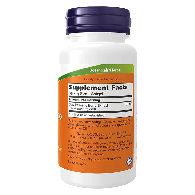 NOW Foods Saw Palmetto Extract 160 mg 120 Softgels - DailyVita