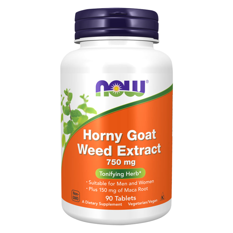 NOW Foods Horny Goat Weed Extract 750 mg 90 Tablets - DailyVita