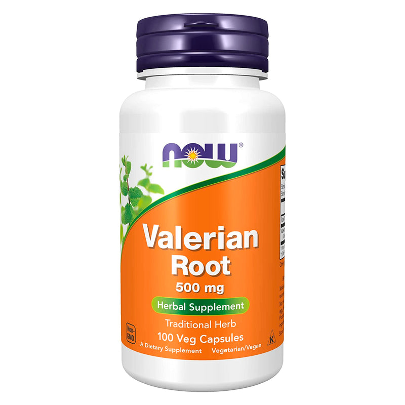 NOW Foods Valerian Root 500 mg 100 Veg Capsules - DailyVita