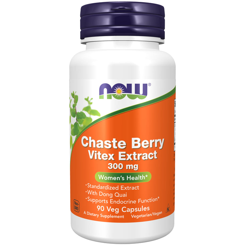 NOW Foods Chaste Berry Vitex Extract 300 mg 90 Veg Capsules - DailyVita