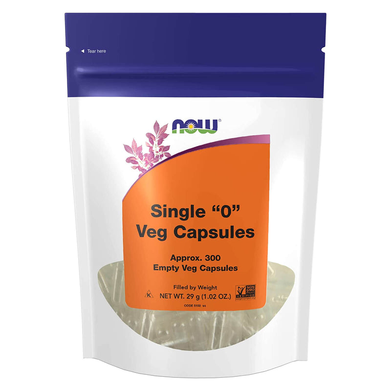 NOW Foods Empty Capsules Vegetarian Single 0" 300 Veg Capsules" - DailyVita