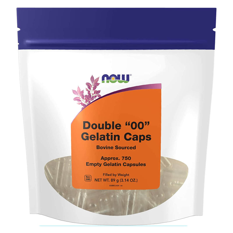 NOW Foods Empty Capsules Gelatin Double 00" 750 gel caps" - DailyVita