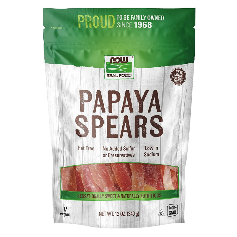 NOW Foods Papaya Spears- 12 oz - DailyVita
