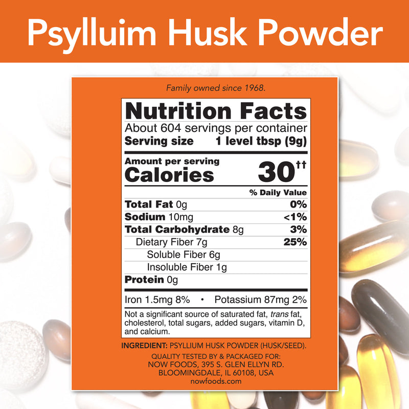 NOW Foods Psyllium Husk Powder 12 lbs. - DailyVita