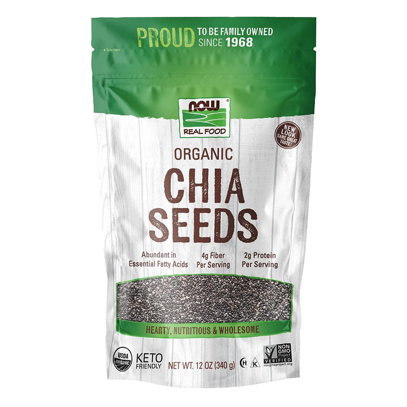 NOW Foods Black Chia Seed Organic 12 oz - DailyVita