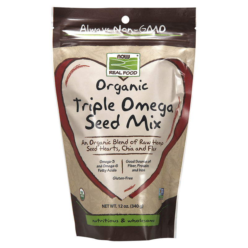 NOW Foods Triple Omega Seed Mix Organic 12 oz - DailyVita