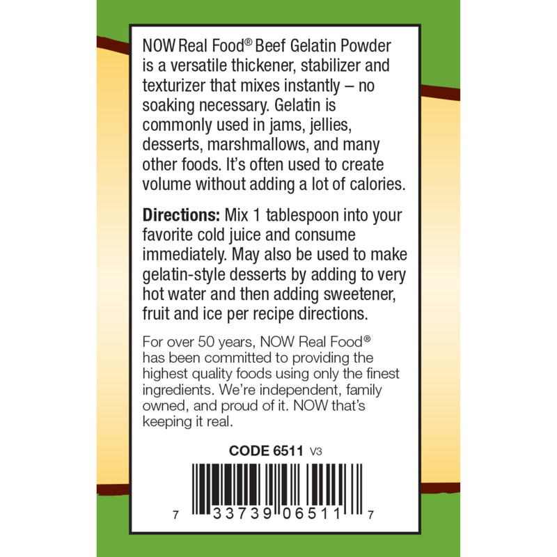 NOW Foods Beef Gelatin Powder 4 lbs. - DailyVita