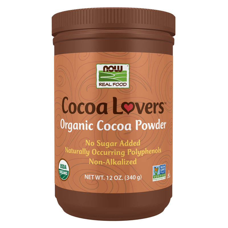NOW Foods Cocoa Powder Organic 12 oz - DailyVita