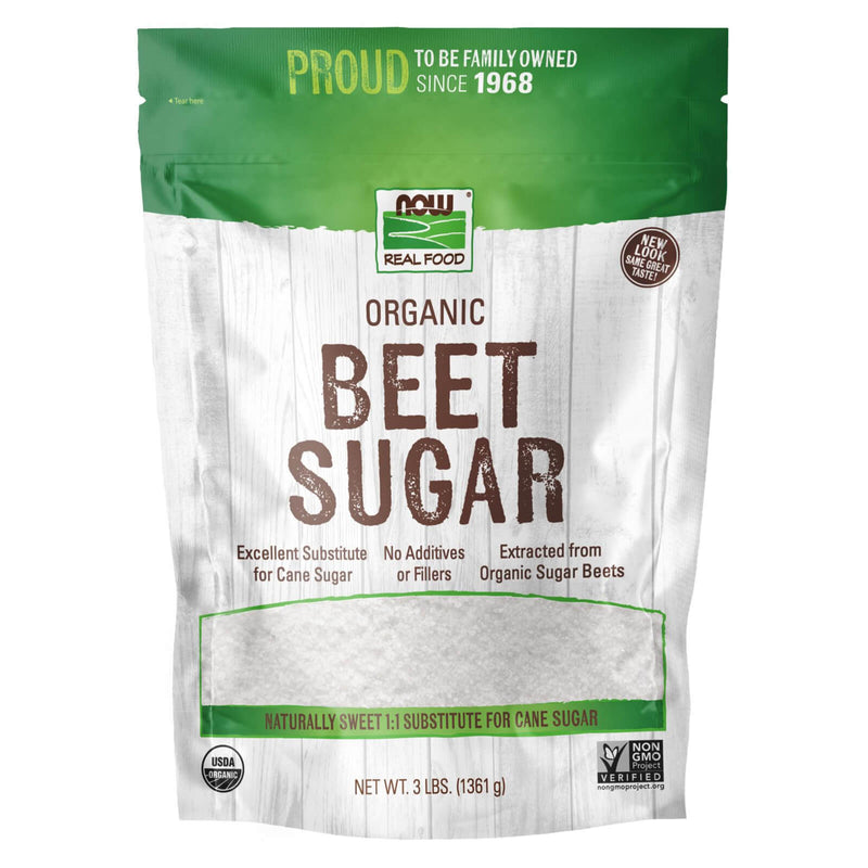 NOW Foods Beet Sugar Organic 3 lbs. - DailyVita