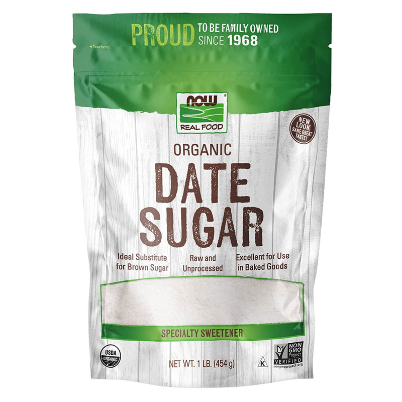 NOW Foods Date Sugar Organic 1 lb - DailyVita