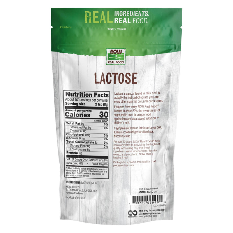 NOW Foods Lactose Powder 1 lb - DailyVita