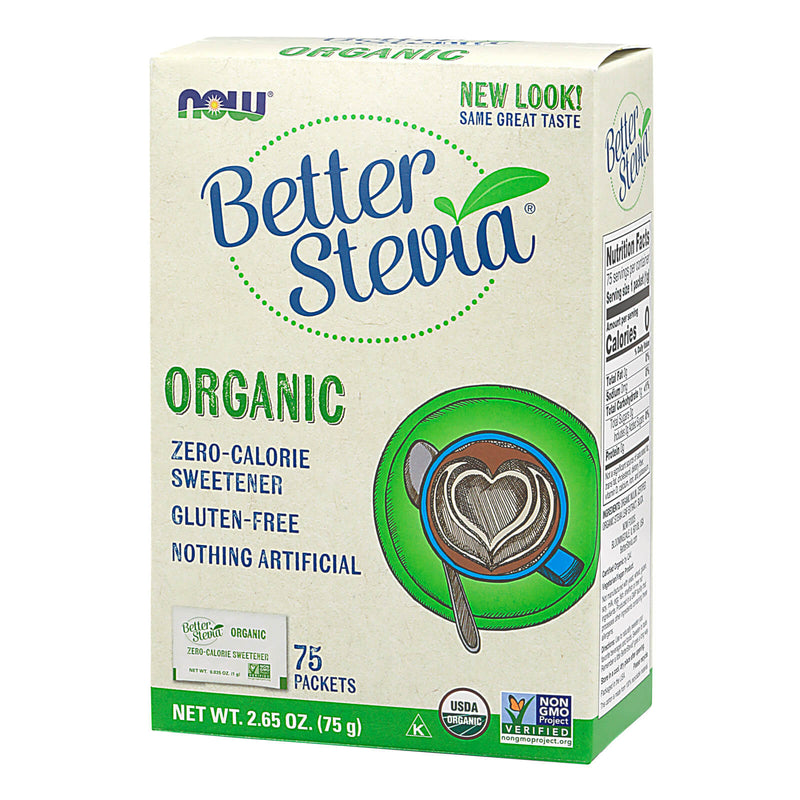 NOW Foods BetterStevia Organic 75 Packets/Box - DailyVita
