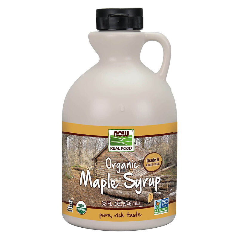 NOW Foods Maple Syrup Organic Grade A Amber Color 32 oz - DailyVita