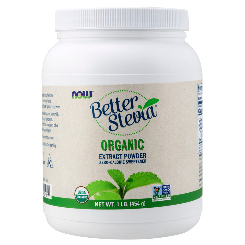 NOW Foods BetterStevia Extract Powder Organic 1 lb - DailyVita