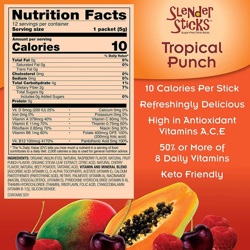 NOW Foods Tropical Punch Slender Sticks 12/Box - DailyVita