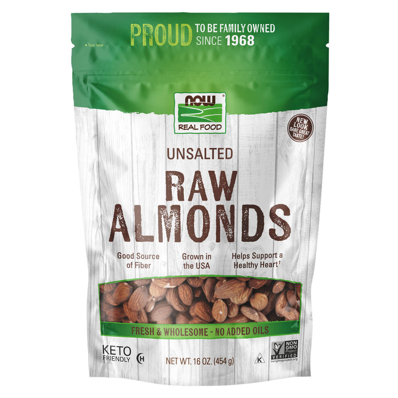 NOW Foods Almonds Raw & Unsalted 16 oz - DailyVita