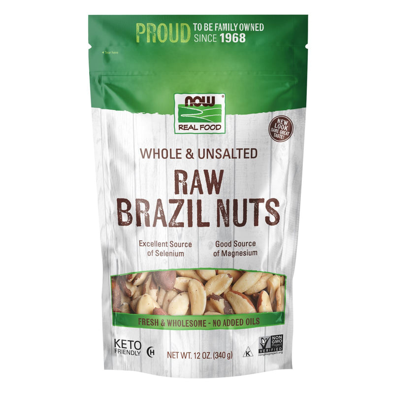 NOW Foods Brazil Nuts Raw Whole & Unsalted 12 oz - DailyVita