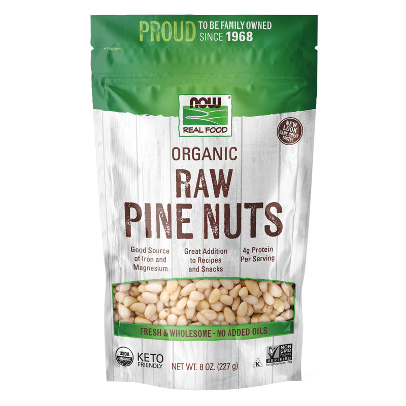 NOW Foods Pine Nuts Raw Organic 8 oz - DailyVita