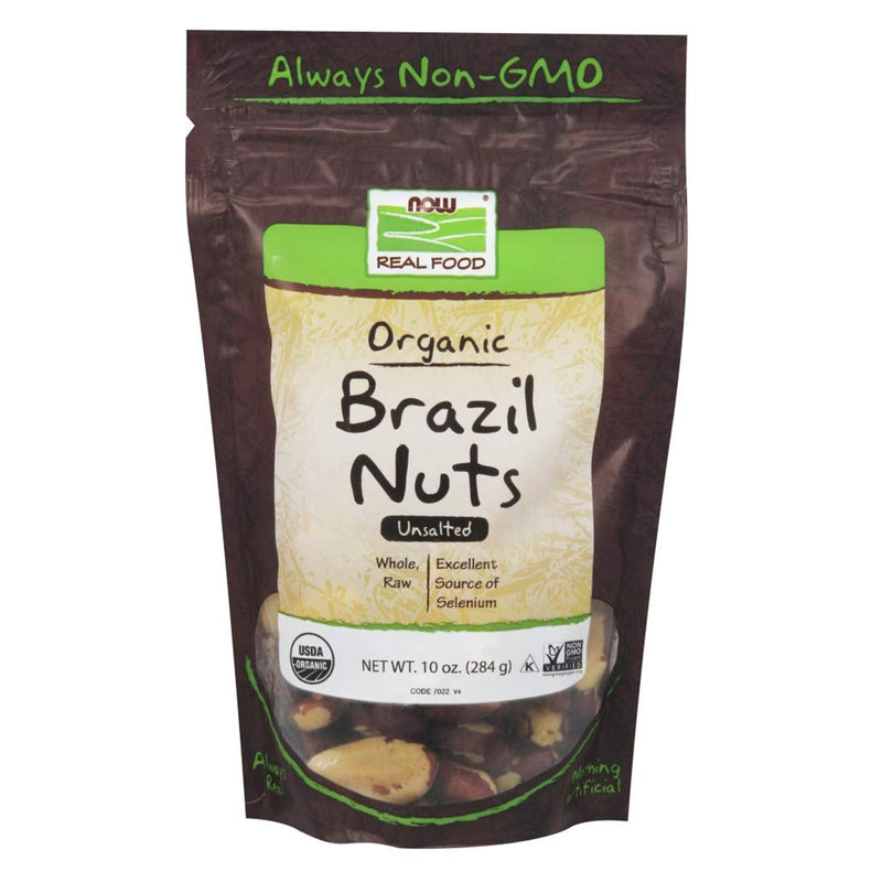 NOW Foods Brazil Nuts Organic Raw & Unsalted 10 oz - DailyVita