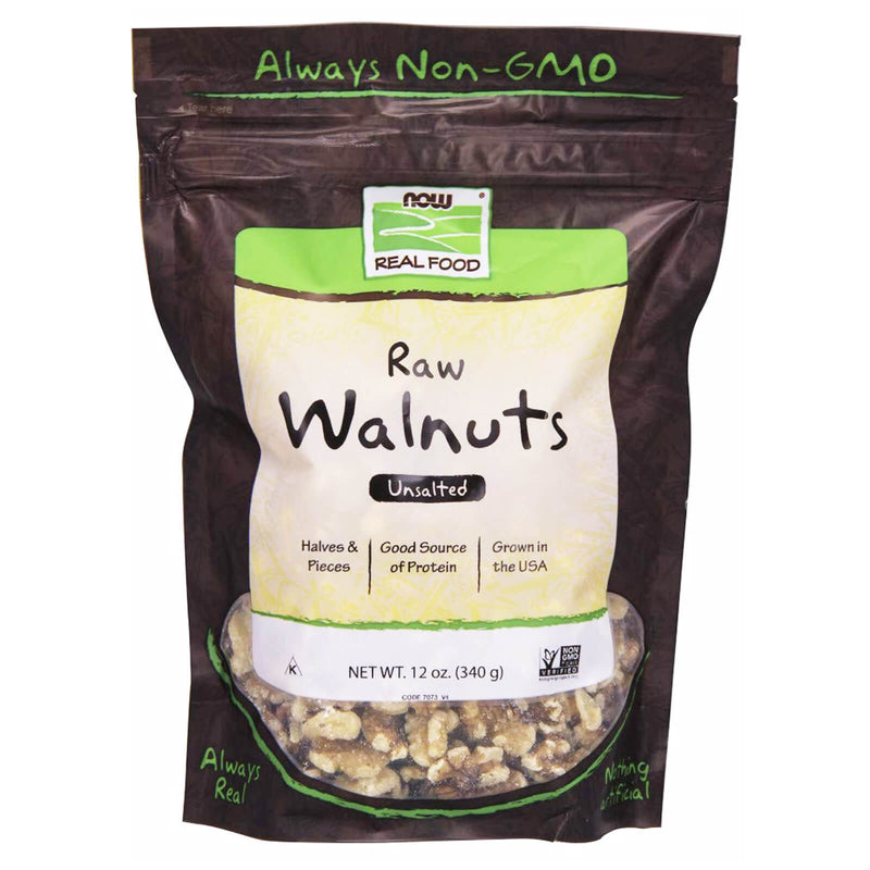 NOW Foods Walnuts Raw & Unsalted 12 oz - DailyVita