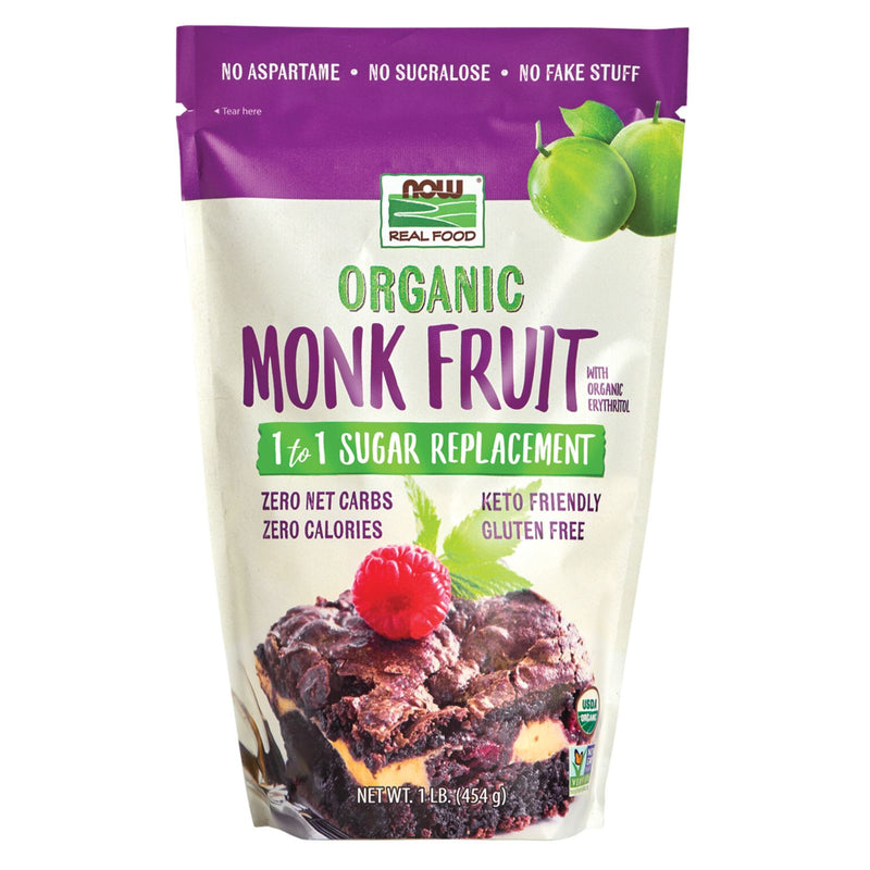 NOW Foods Monk Fruit with Erythritol Organic Powder 1 lb - DailyVita