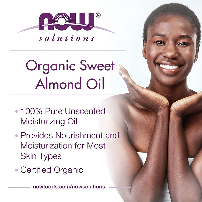 NOW Foods Sweet Almond Oil Organic 8 fl oz - DailyVita