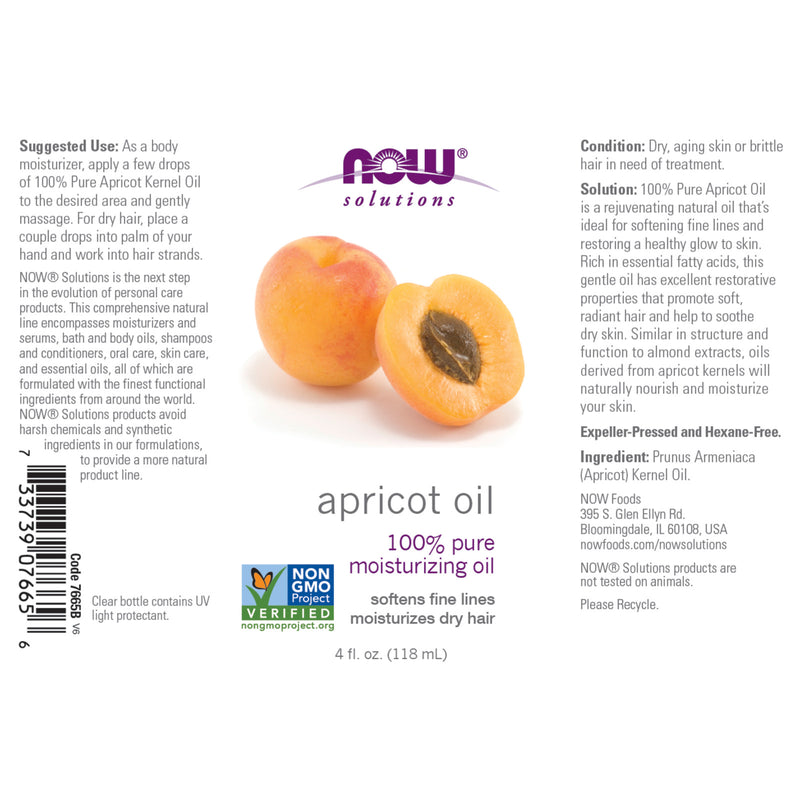 NOW Foods Apricot Kernel Oil 4 fl oz - DailyVita