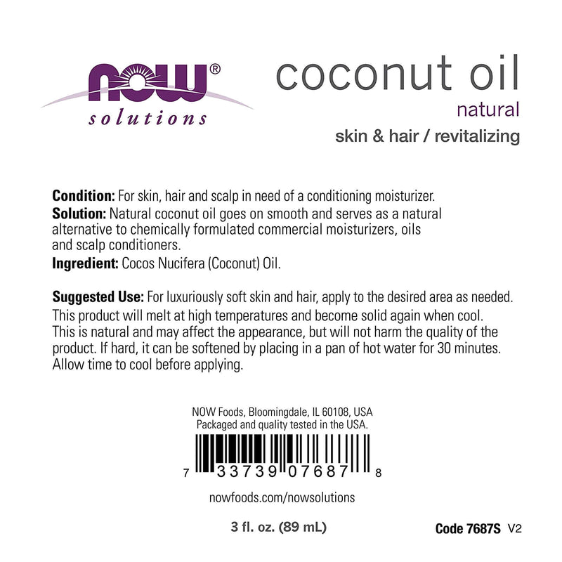 NOW Foods Coconut Oil 3 fl oz - DailyVita