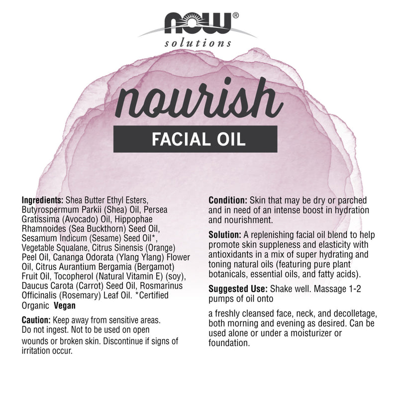 NOW Foods Nourish Facial Oil 1 fl oz - DailyVita