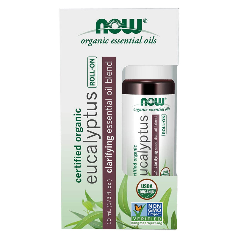 NOW Foods Eucalyptus Essential Oil Blend Organic Roll-On 10 mL - DailyVita