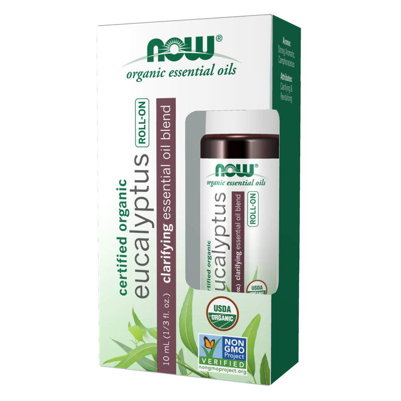 NOW Foods Eucalyptus Essential Oil Blend Organic Roll-On 10 mL - DailyVita