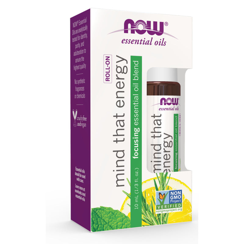 NOW Foods Mind That Energy Essential Oil Blend Roll-On 10 mL - DailyVita