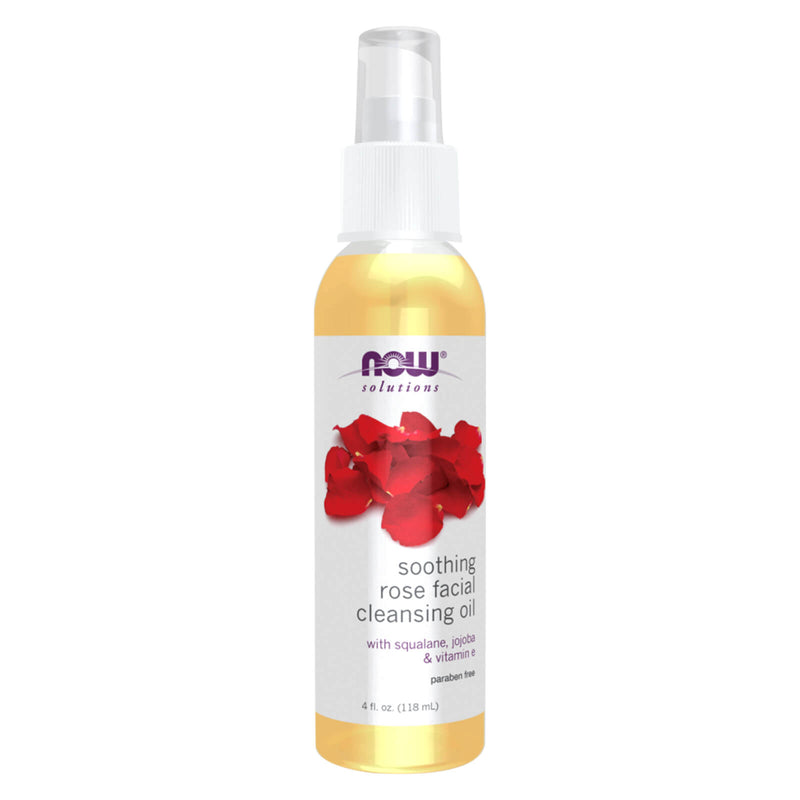 NOW Foods Soothing Rose Facial Cleansing Oil 4 fl oz - DailyVita