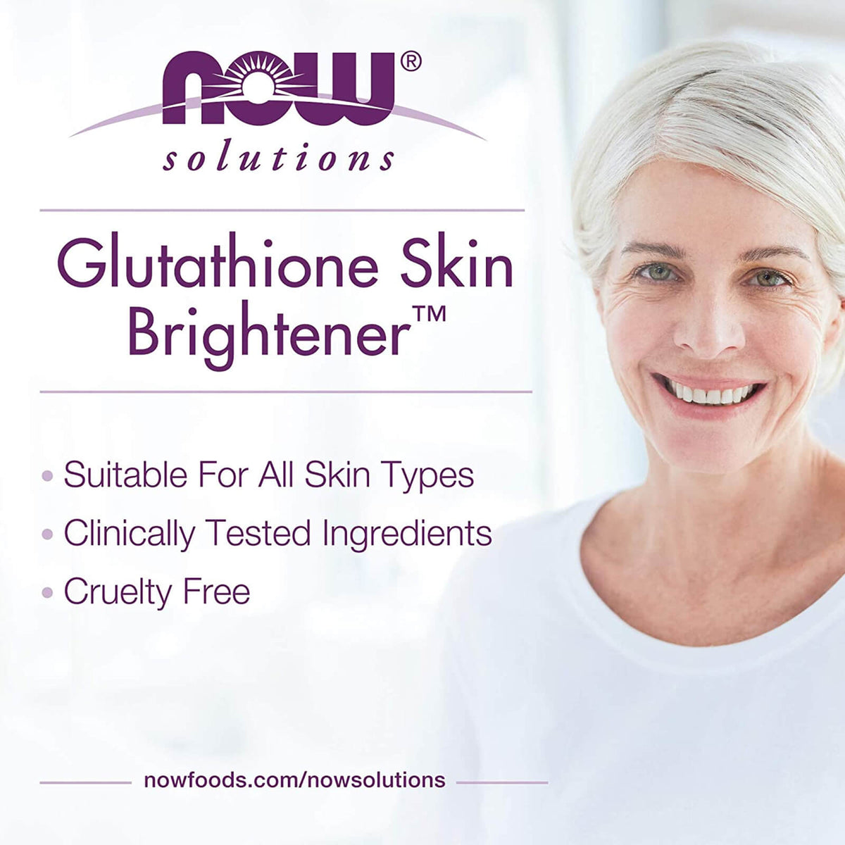 NOW Foods Glutathione Skin Brightener Cream 2 fl oz