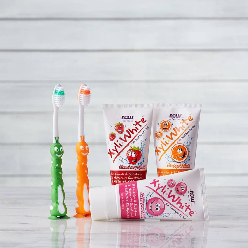 NOW Foods XyliWhite Orange Splash Toothpaste Gel for Kids 3 oz - DailyVita