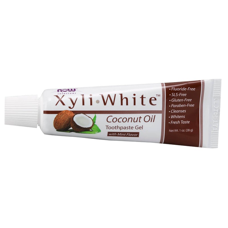 NOW Foods XyliWhite Coconut Oil Toothpaste Gel 1 oz - DailyVita