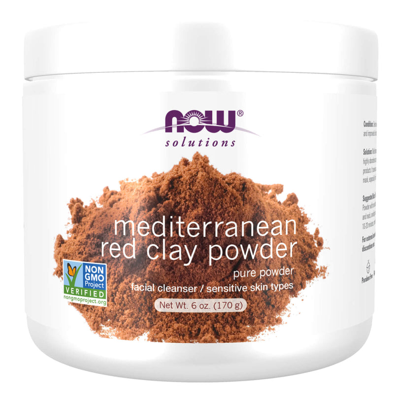 NOW Foods Mediterranean Red Clay Powder 6 oz - DailyVita