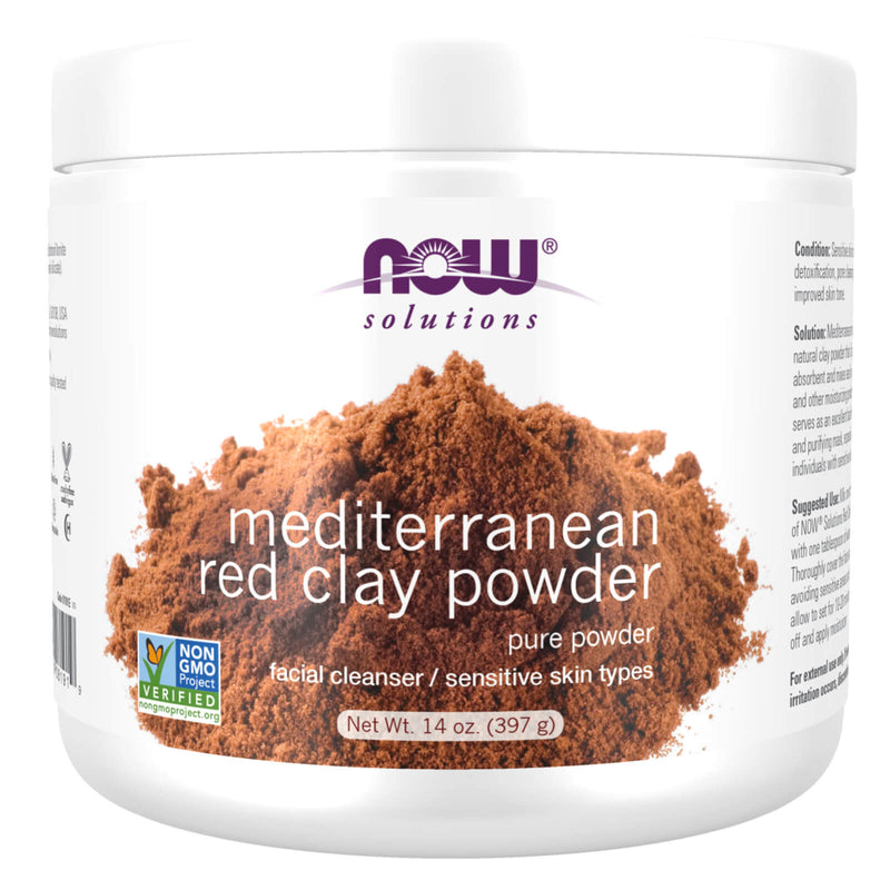 NOW Foods Mediterranean Red Clay Powder 14 oz - DailyVita