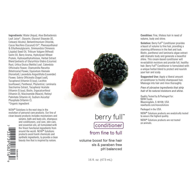 NOW Foods Natural Berry Full Conditioner 16 fl oz - DailyVita