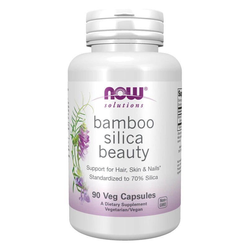 NOW Foods Bamboo Silica Beauty 90 Veg Capsules - DailyVita