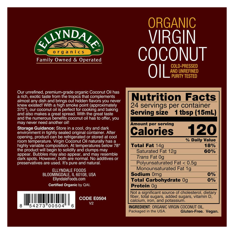 NOW Foods Virgin Coconut Oil in Glass Jar Organic 12 fl oz - DailyVita