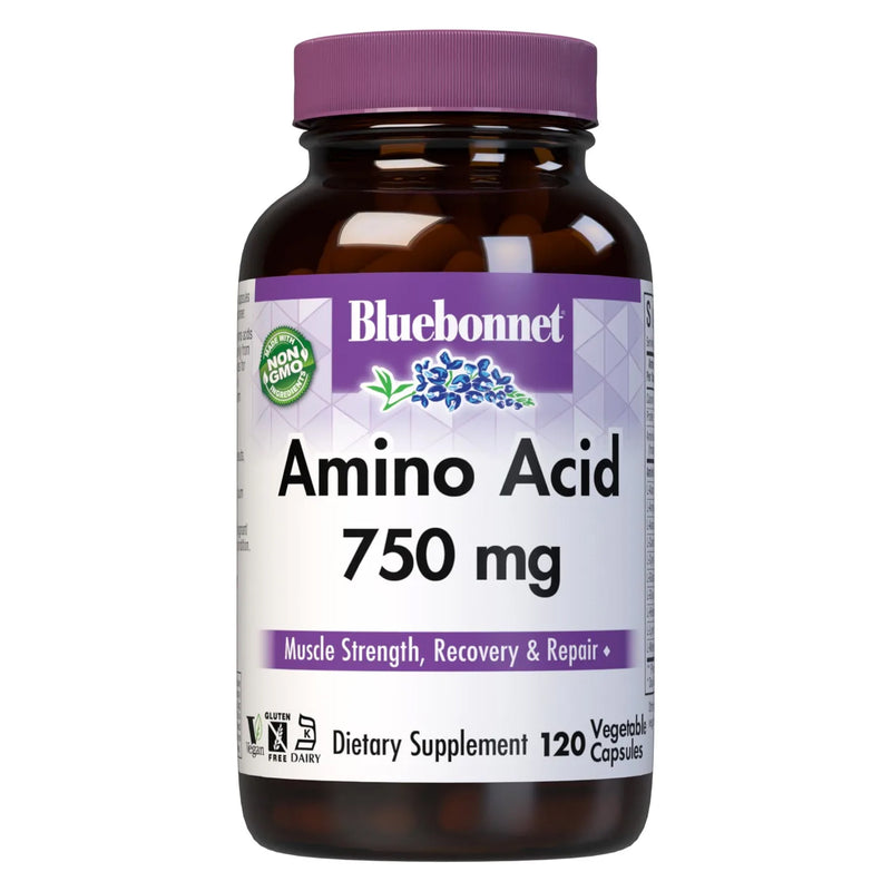 Bluebonnet Amino Acid 750 mg 120 Veg Capsules - DailyVita