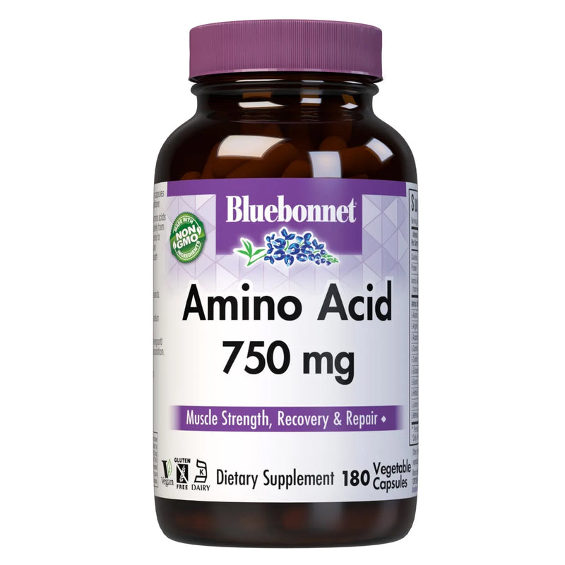 Bluebonnet Amino Acid 750 mg 180 Veg Capsules - DailyVita