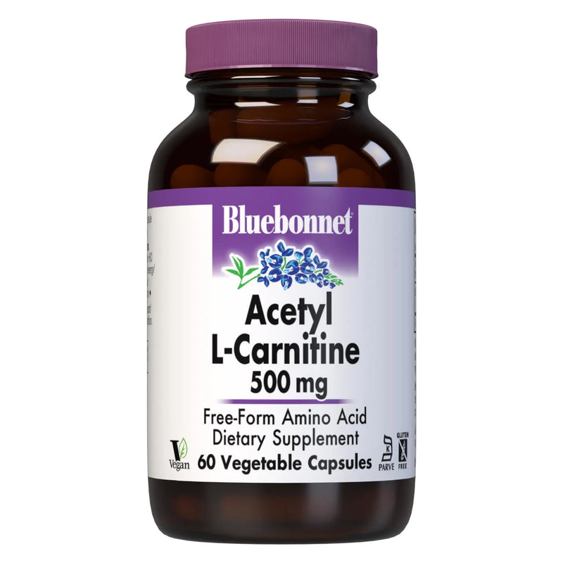 Bluebonnet Acetyl L-Carnitine 500 mg 60 Veg Capsules - DailyVita