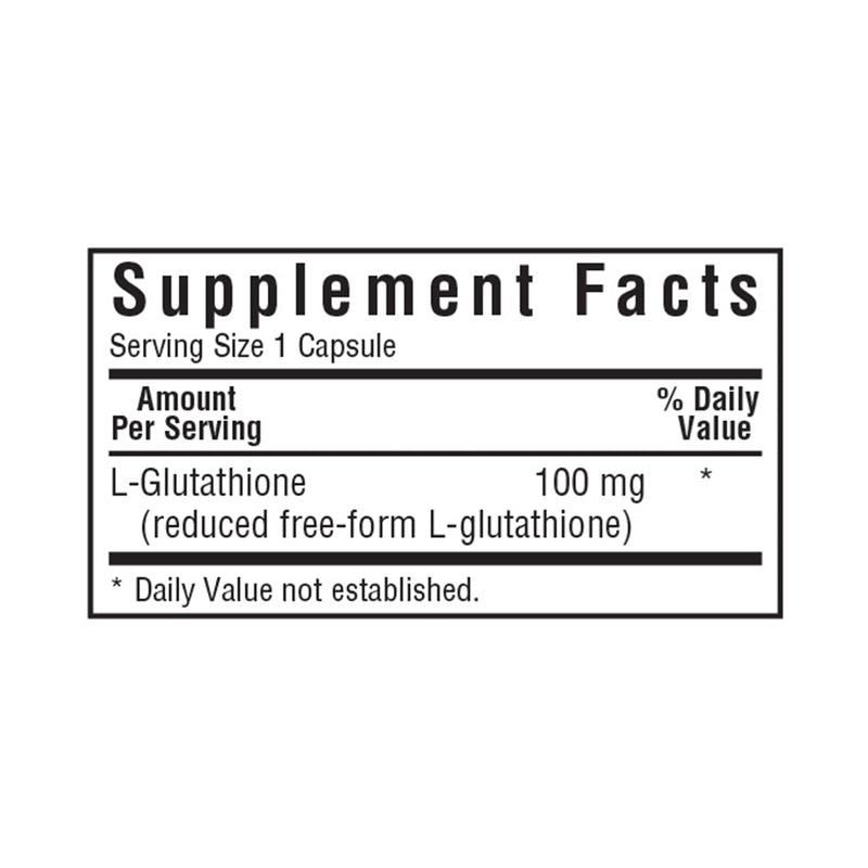 Bluebonnet L-Glutathione 100 mg 30 Veg Capsules - DailyVita